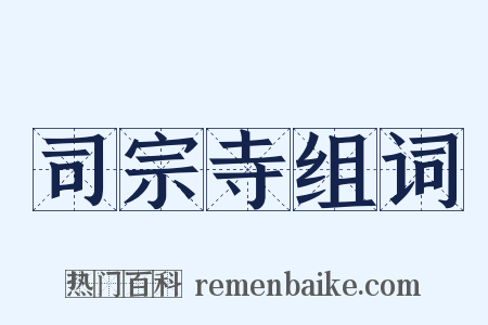 司宗寺组词是什么意思的图片